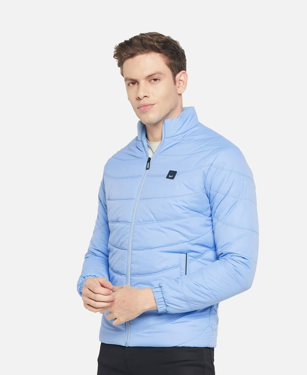 Men's Solid Full Sleeve Baseball Collar Windcheater  Jacket