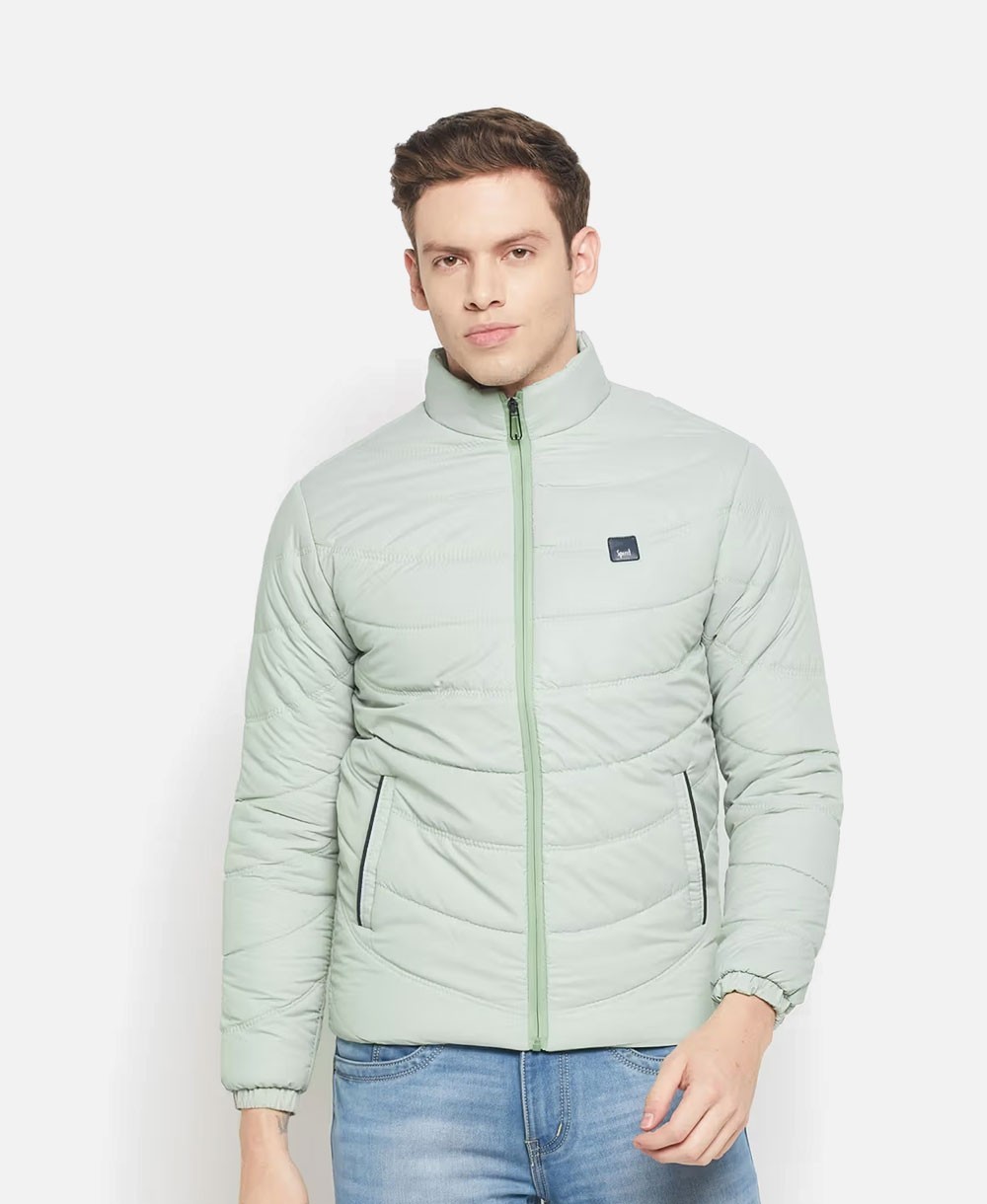 Men's Solid Full Sleeve Baseball Collar Windcheater  Jacket