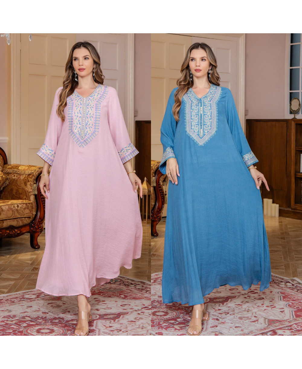 Robe Broderie Évasée Élégante - Zayphir